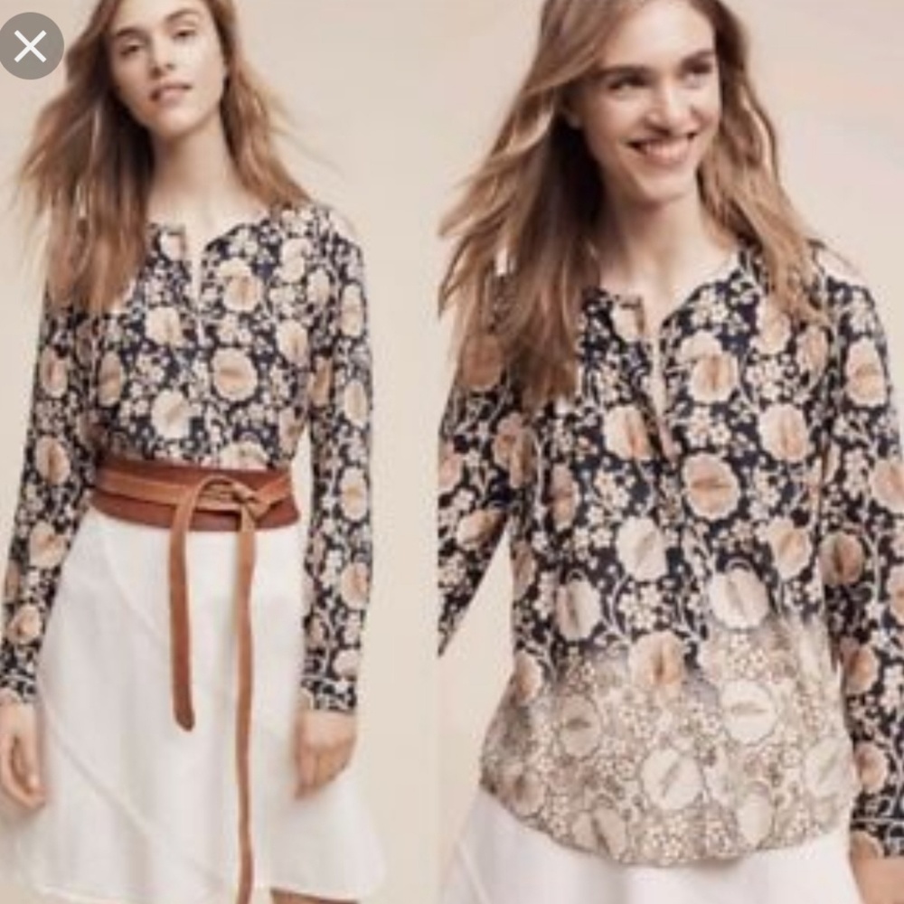 Anthropologie - Maeve Orli Bibbed Button Down